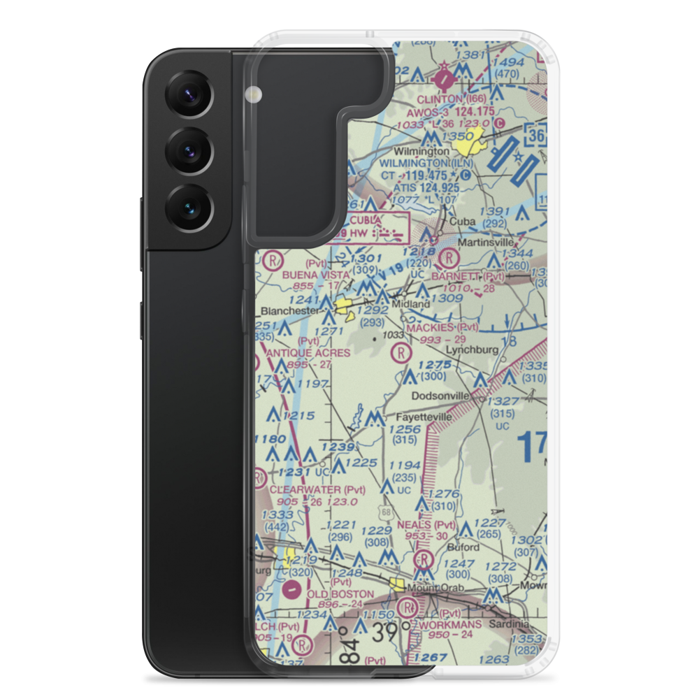 Mackie's Airport (2OA2) VFR Sectional Samsung Case Samsung Galaxy S22 Plus model shown