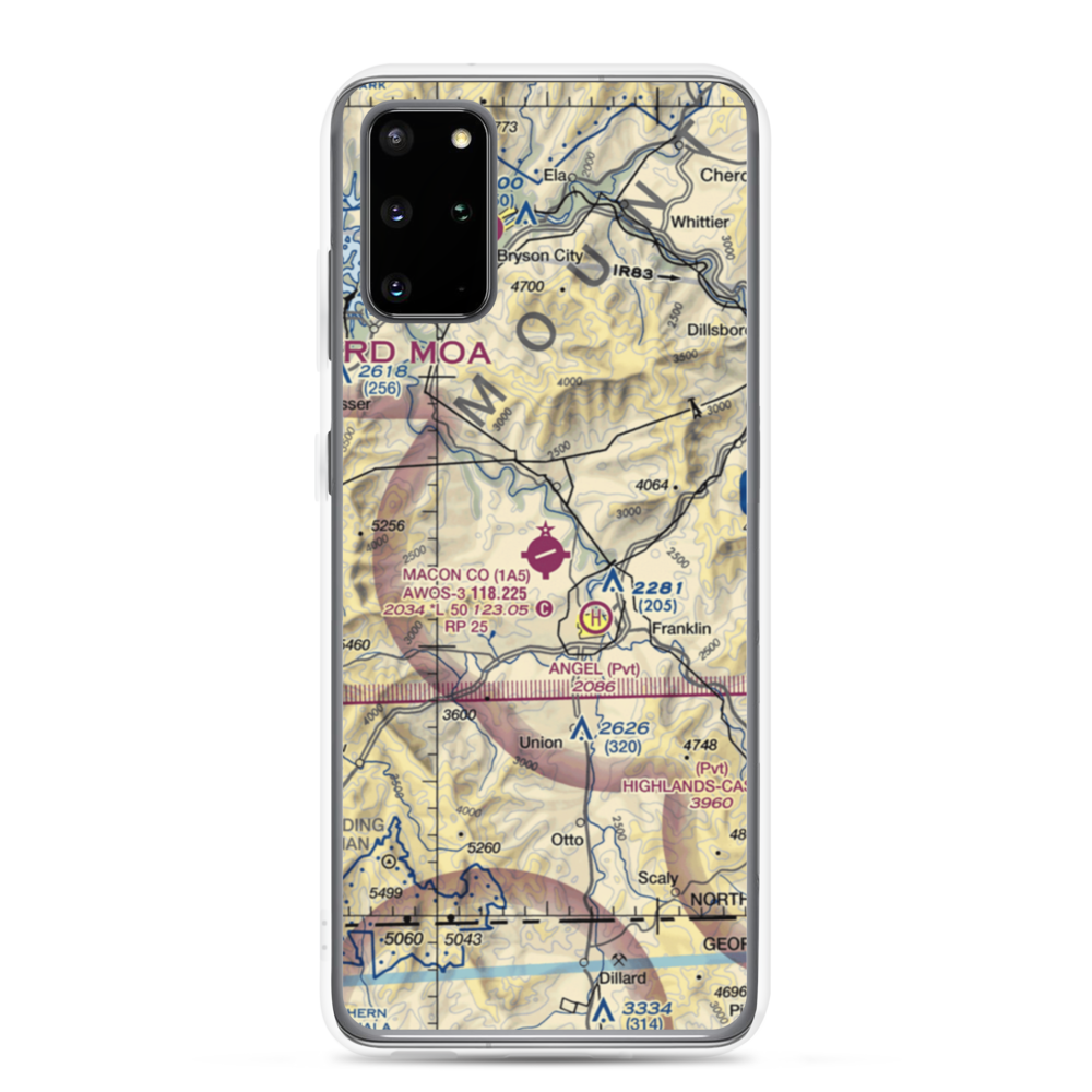 Macon County Airport (1A5) VFR Sectional Samsung Case Samsung Galaxy S20 Plus model shown