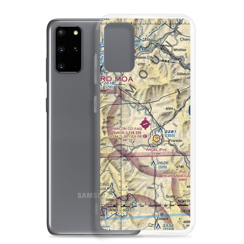 Macon County Airport (1A5) VFR Sectional Samsung Case Samsung Galaxy S20 Plus model shown