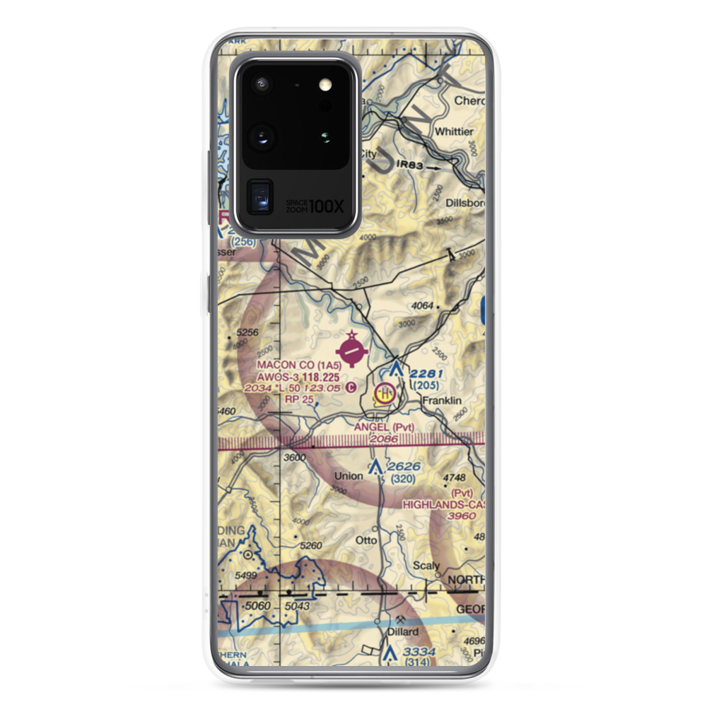 Macon County Airport (1A5) VFR Sectional Samsung Case Samsung Galaxy S20 Ultra model shown