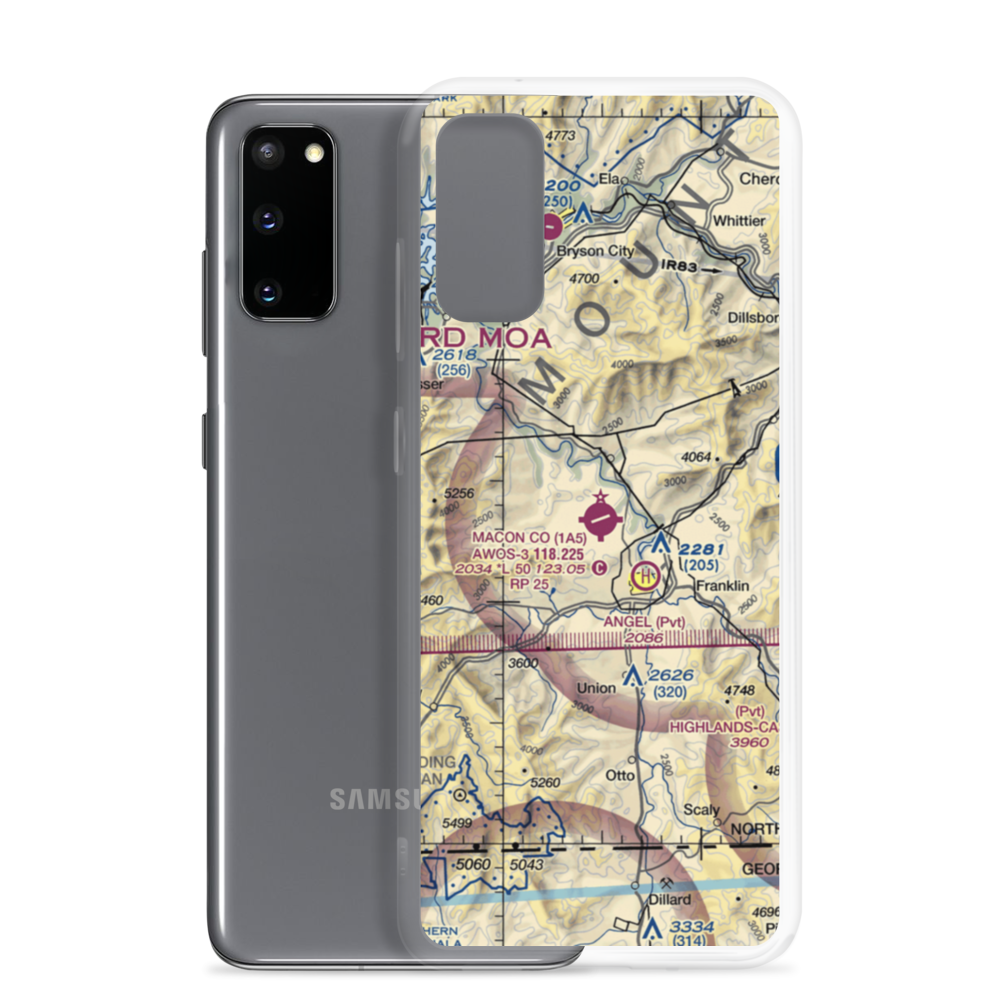 Macon County Airport (1A5) VFR Sectional Samsung Case Samsung Galaxy S20 model shown