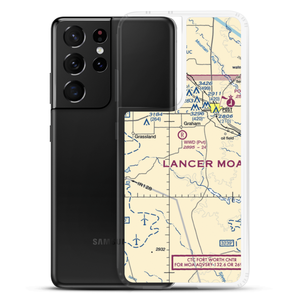 Macy Ranch Airport (9XS3) VFR Sectional Samsung Case Samsung Galaxy S21 Ultra model shown