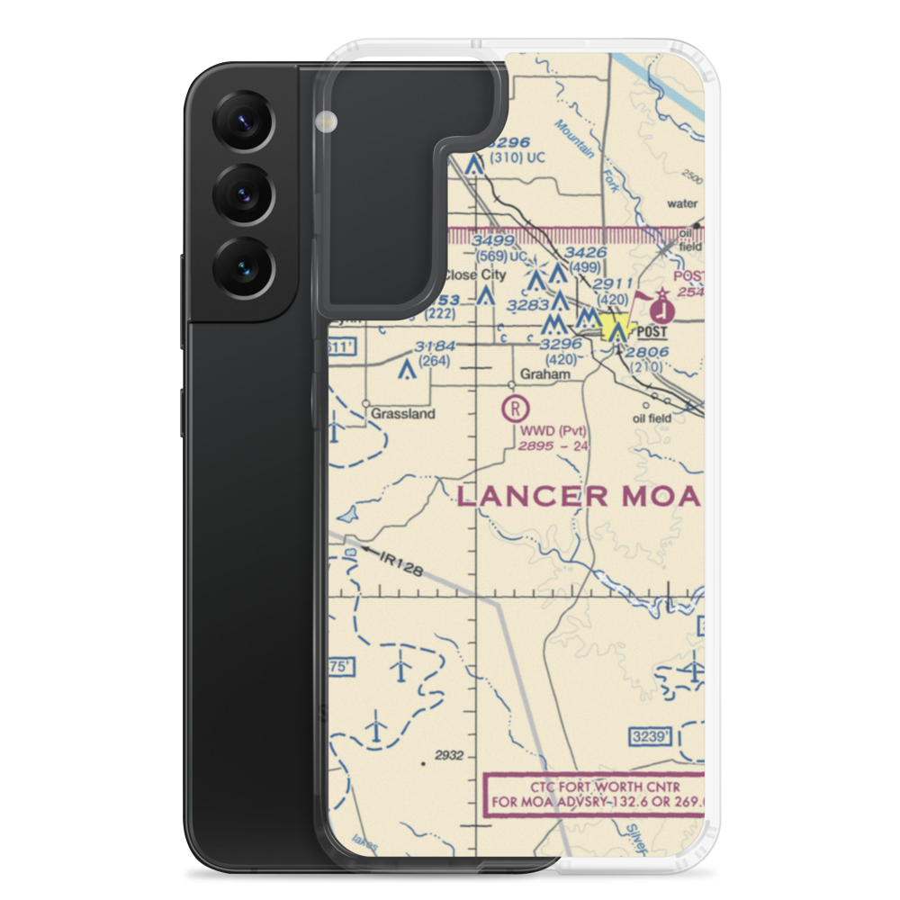 Macy Ranch Airport (9XS3) VFR Sectional Samsung Case Samsung Galaxy S22 Plus model shown