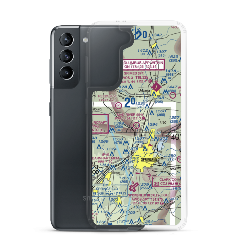 Mad River Airpark (I54) VFR Sectional Samsung Case Samsung Galaxy S21 model shown