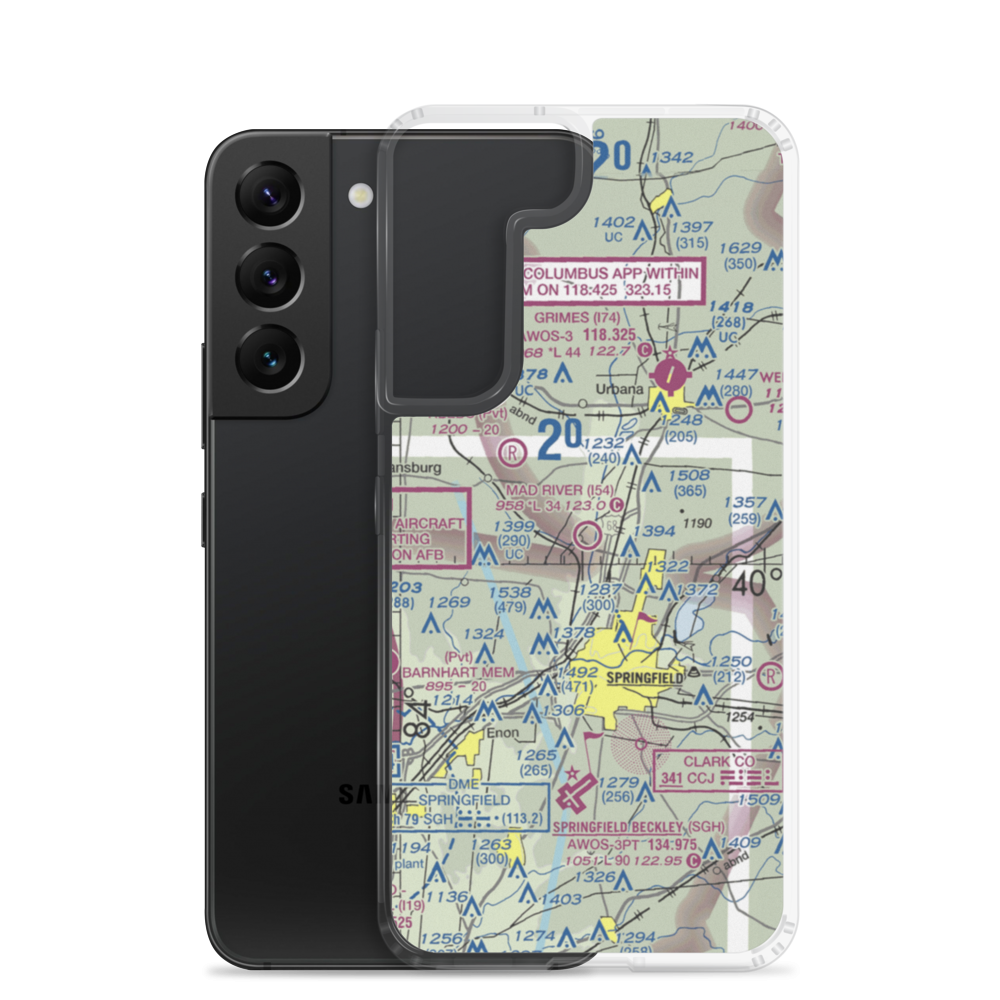 Mad River Airpark (I54) VFR Sectional Samsung Case Samsung Galaxy S22 model shown