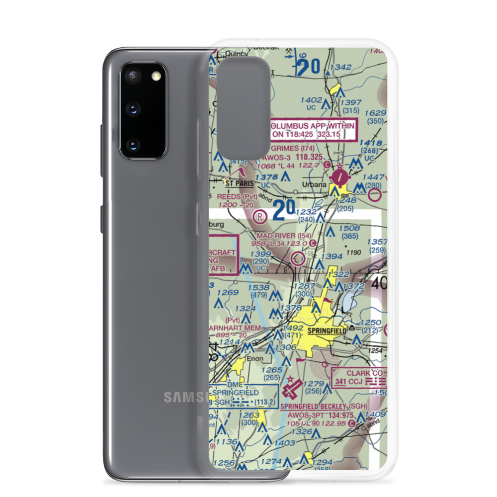 Mad River Airpark (I54) VFR Sectional Samsung Case Samsung Galaxy S20 model shown