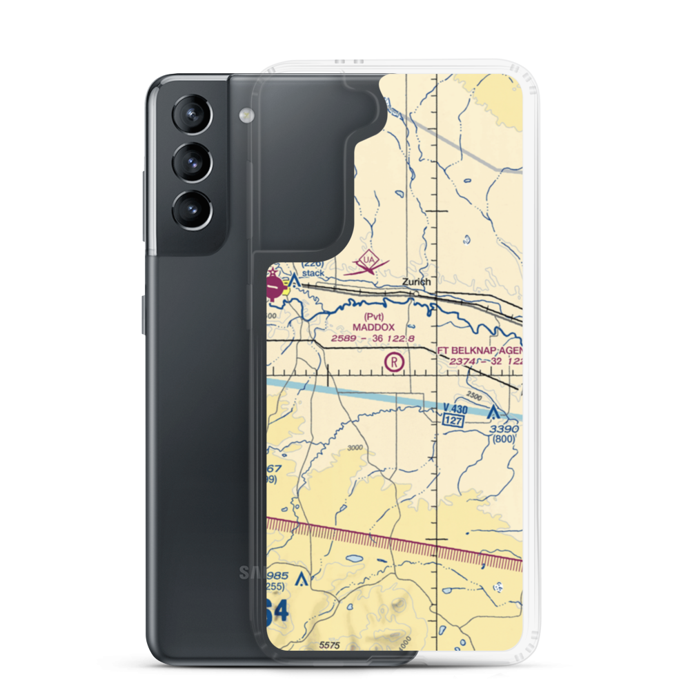 Maddox Ranch Co Airport (3MT4) VFR Sectional Samsung Case Samsung Galaxy S21 model shown