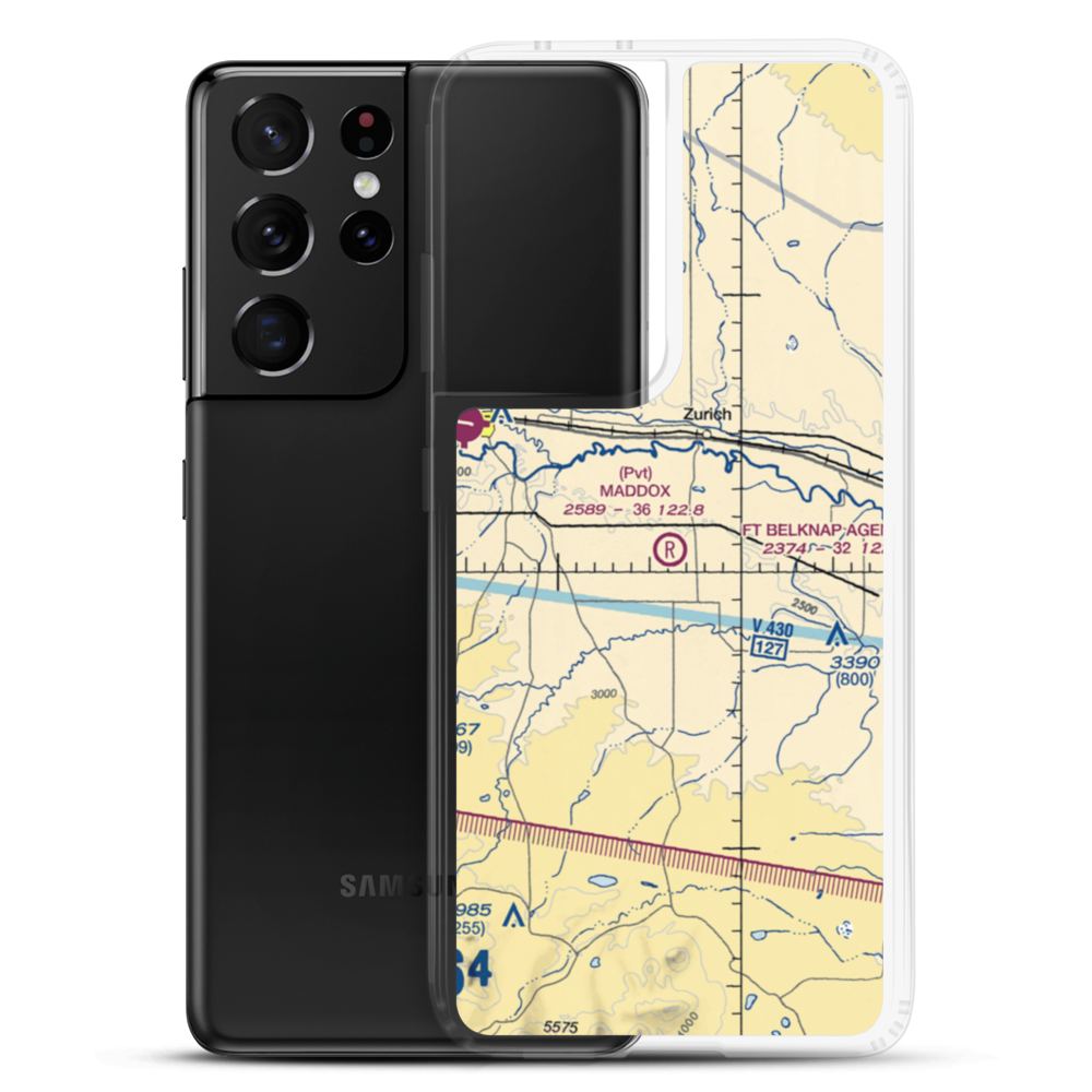 Maddox Ranch Co Airport (3MT4) VFR Sectional Samsung Case Samsung Galaxy S21 Ultra model shown