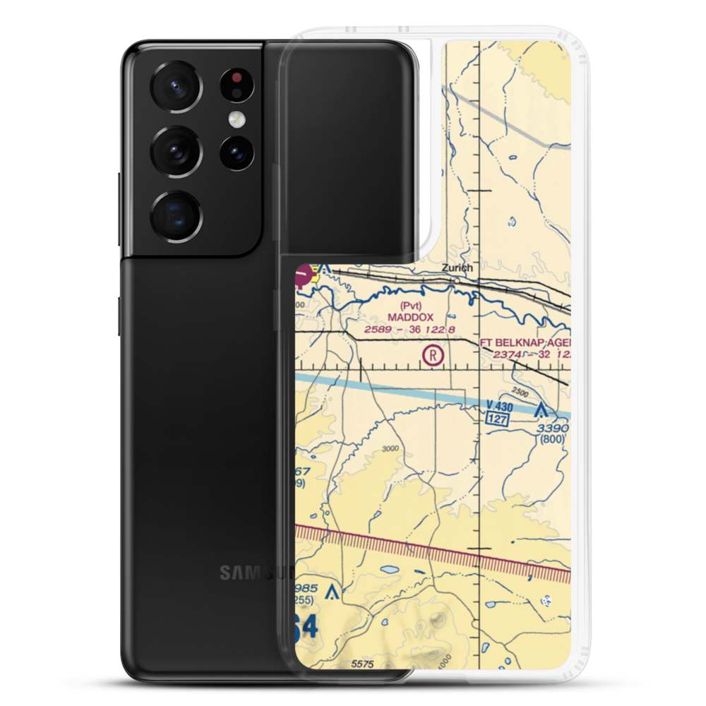 Maddox Ranch Co Airport (4U4) VFR Sectional Samsung Case Samsung Galaxy S21 Ultra model shown