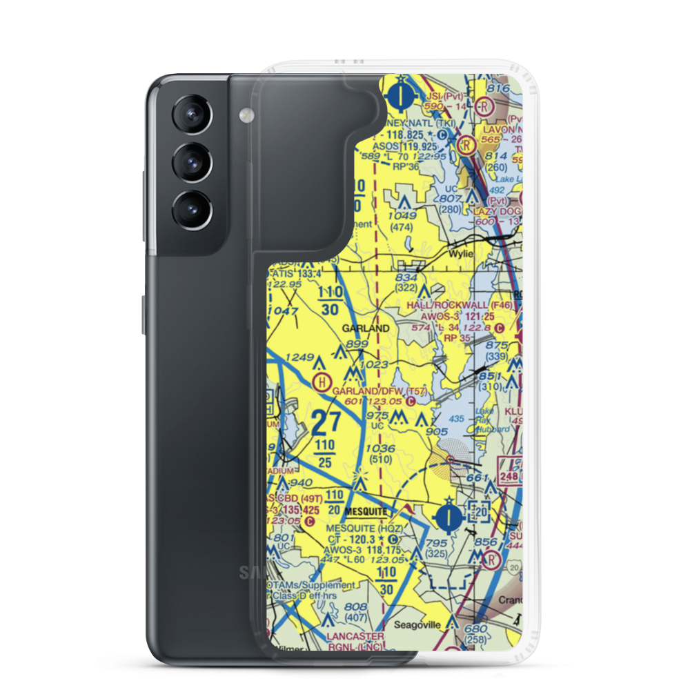 Madeira Airpark (TX91) VFR Sectional Samsung Case Samsung Galaxy S21 model shown