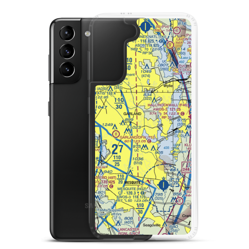 Madeira Airpark (TX91) VFR Sectional Samsung Case Samsung Galaxy S21 Plus model shown