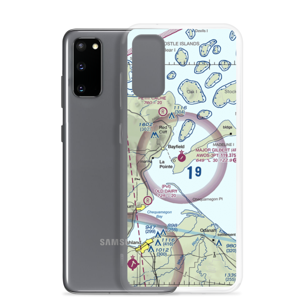 Madeline Island Airport (4R5) VFR Sectional Samsung Case Samsung Galaxy S20 model shown