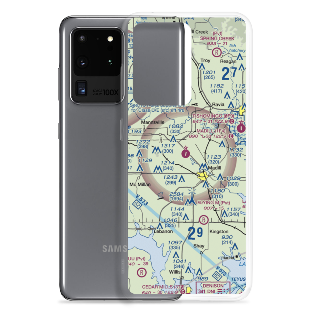 Madill Municipal Airport (1F4) VFR Sectional Samsung Case Samsung Galaxy S20 Ultra model shown