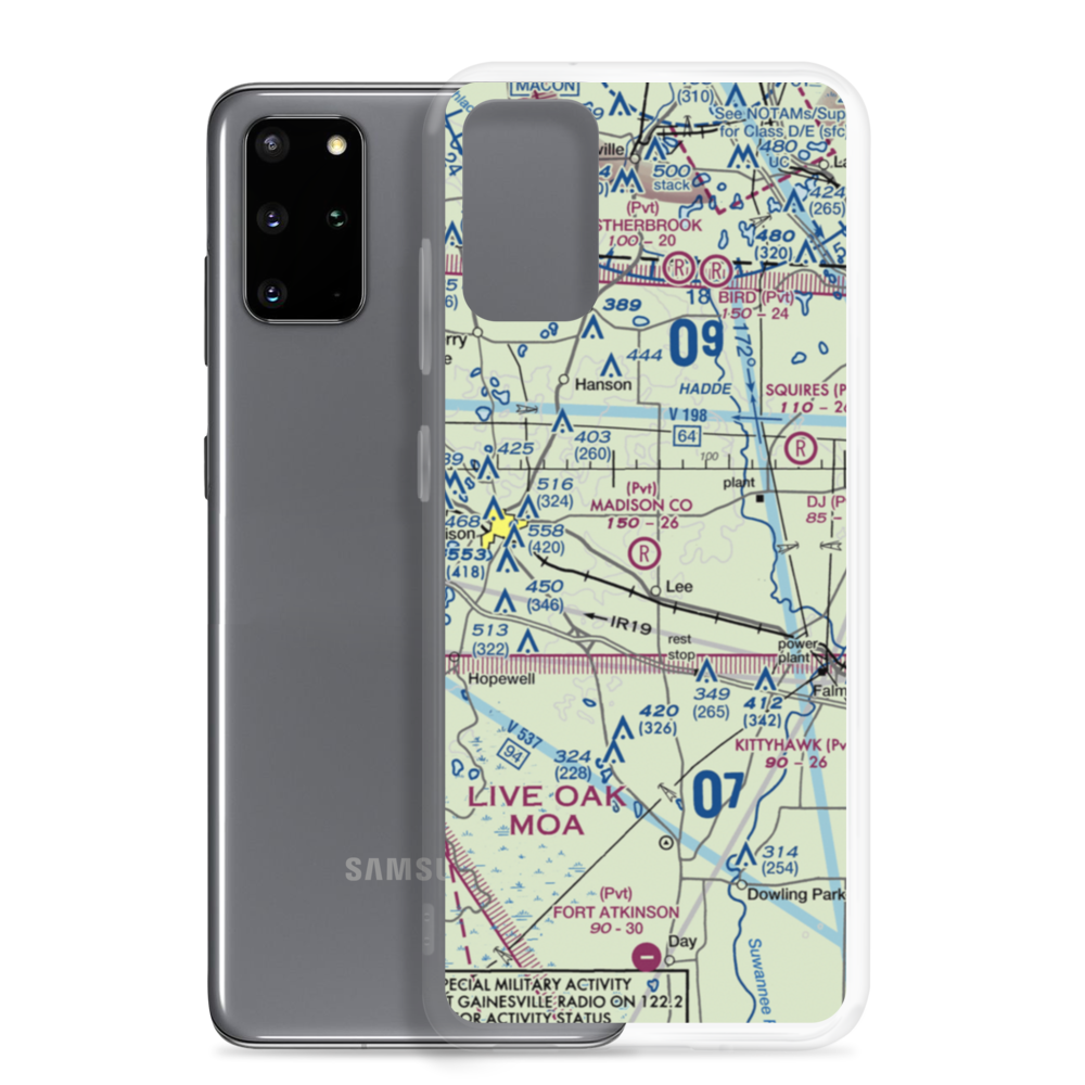 Madison County Airport (99FL) VFR Sectional Samsung Case Samsung Galaxy S20 Plus model shown