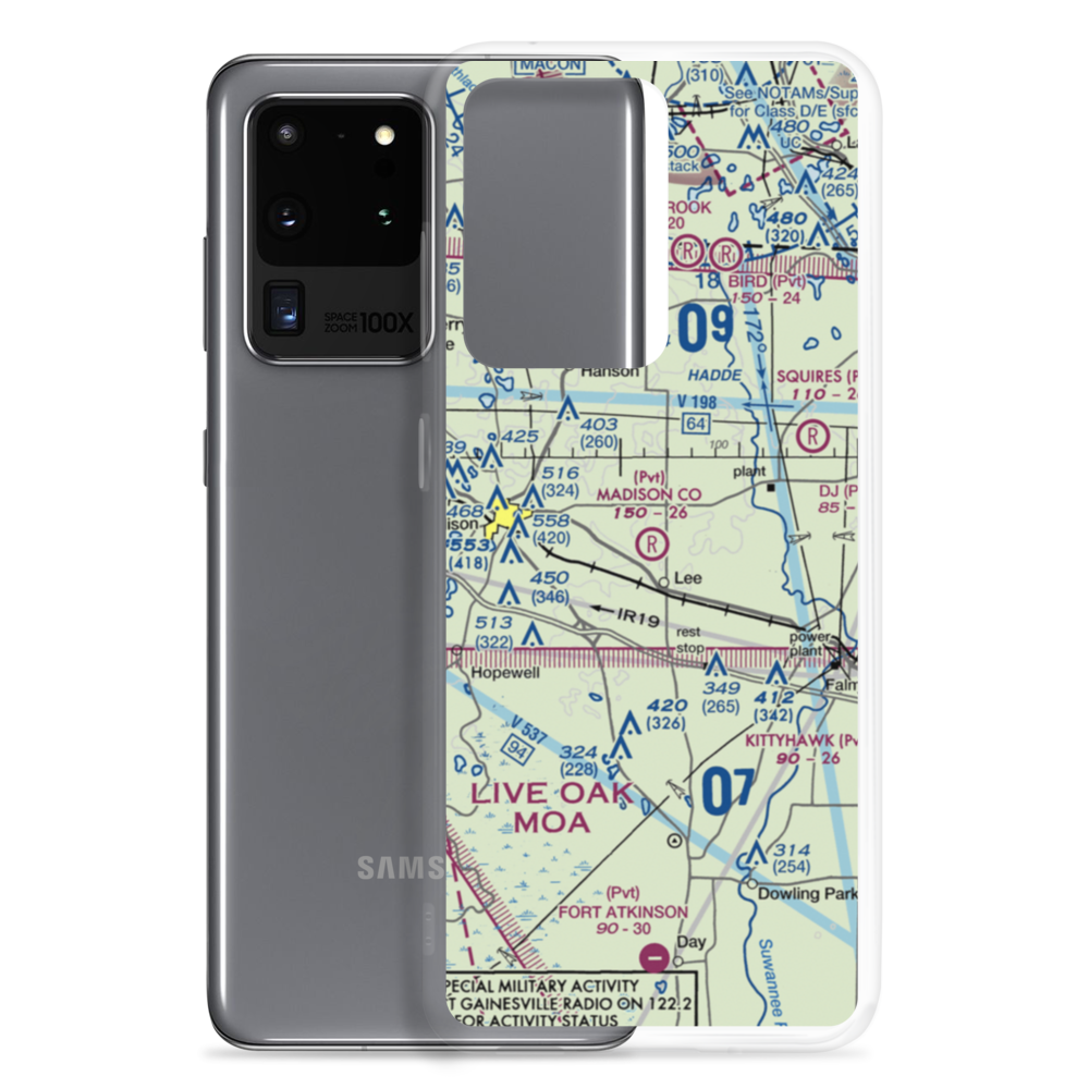 Madison County Airport (99FL) VFR Sectional Samsung Case Samsung Galaxy S20 Ultra model shown