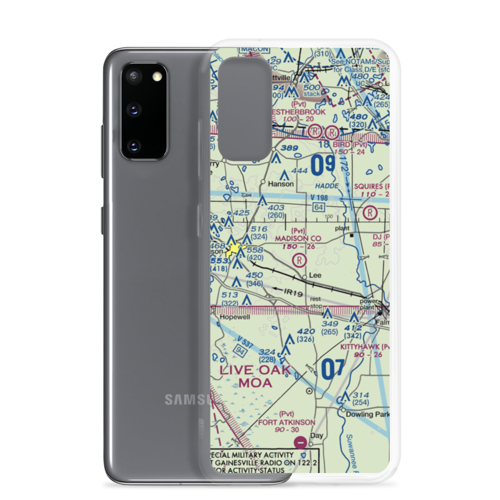 Madison County Airport (99FL) VFR Sectional Samsung Case Samsung Galaxy S20 model shown