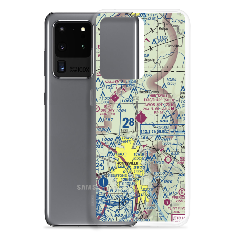 Madison County Executive Airport-Tom Sharp Jr Field (MDQ) VFR Sectional Samsung Case Samsung Galaxy S20 Ultra model shown