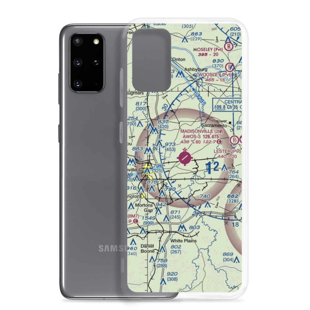 Madisonville Municipal Airport (2I0) VFR Sectional Samsung Case Samsung Galaxy S20 Plus model shown