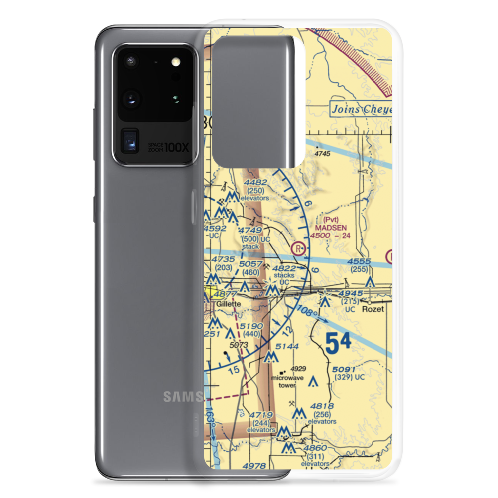 Madsen Airport (WY65) VFR Sectional Samsung Case Samsung Galaxy S20 Ultra model shown