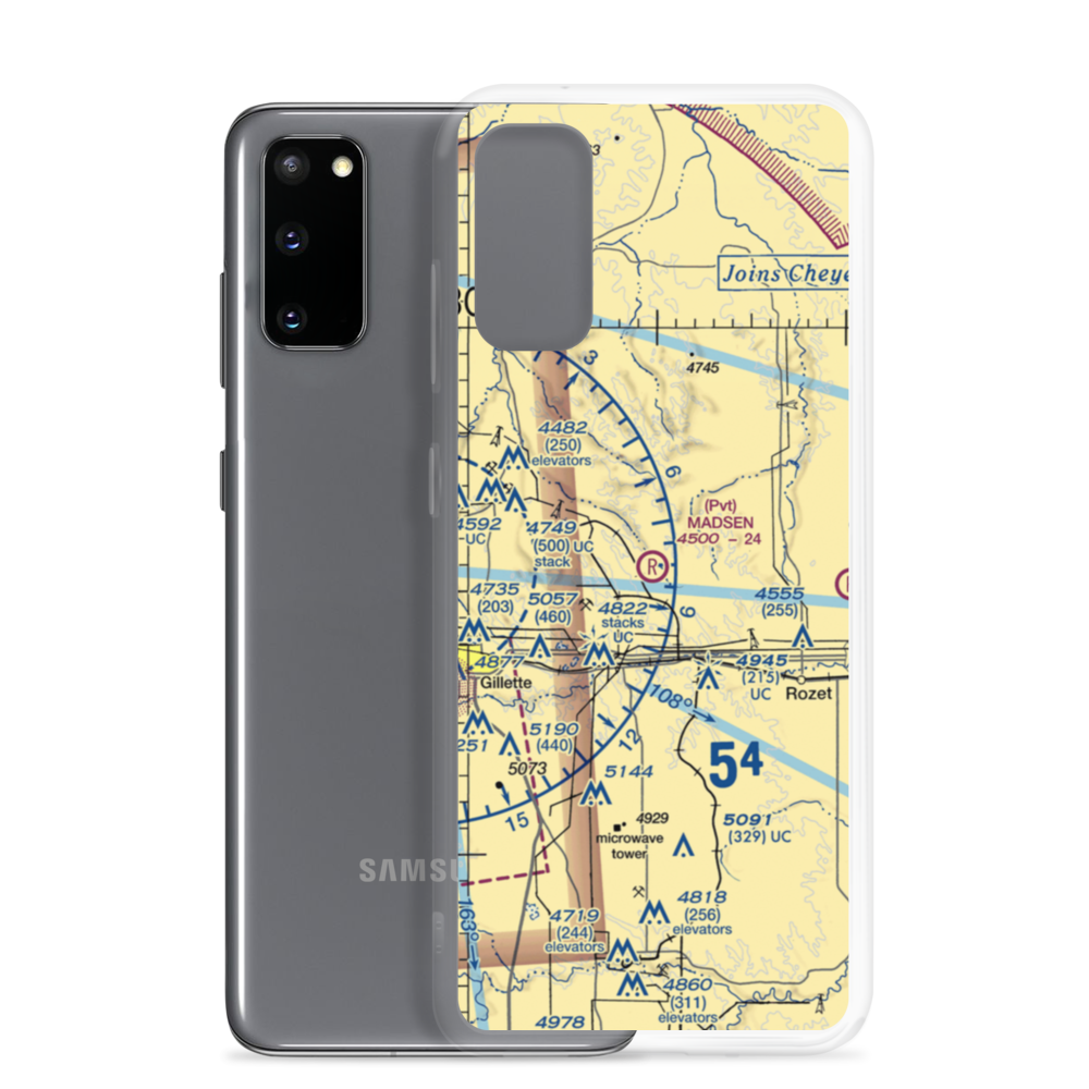 Madsen Airport (WY65) VFR Sectional Samsung Case Samsung Galaxy S20 model shown