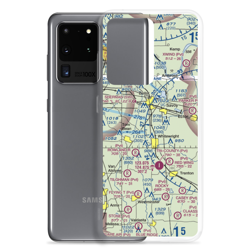 Mag Drop Airport (20TA) VFR Sectional Samsung Case Samsung Galaxy S20 Ultra model shown