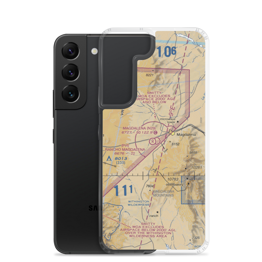 Magdalena Airport (N29) VFR Sectional Samsung Case Samsung Galaxy S22 model shown