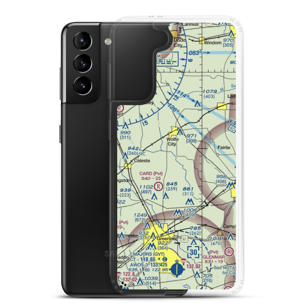 Magee Airport (42TX) VFR Sectional Samsung Case Samsung Galaxy S21 Plus model shown