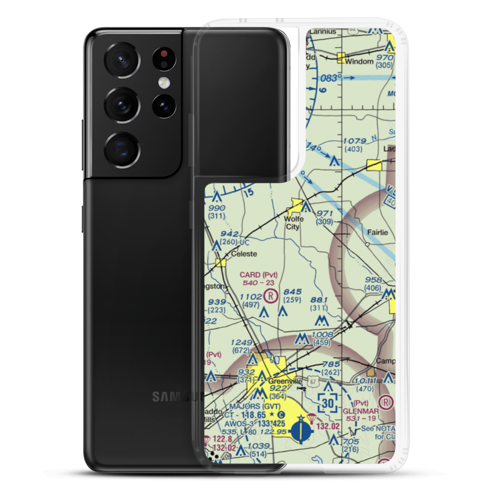 Magee Airport (42TX) VFR Sectional Samsung Case Samsung Galaxy S21 Ultra model shown
