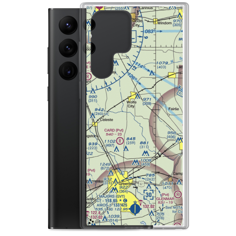 Magee Airport (42TX) VFR Sectional Samsung Case Samsung Galaxy S22 Ultra model shown