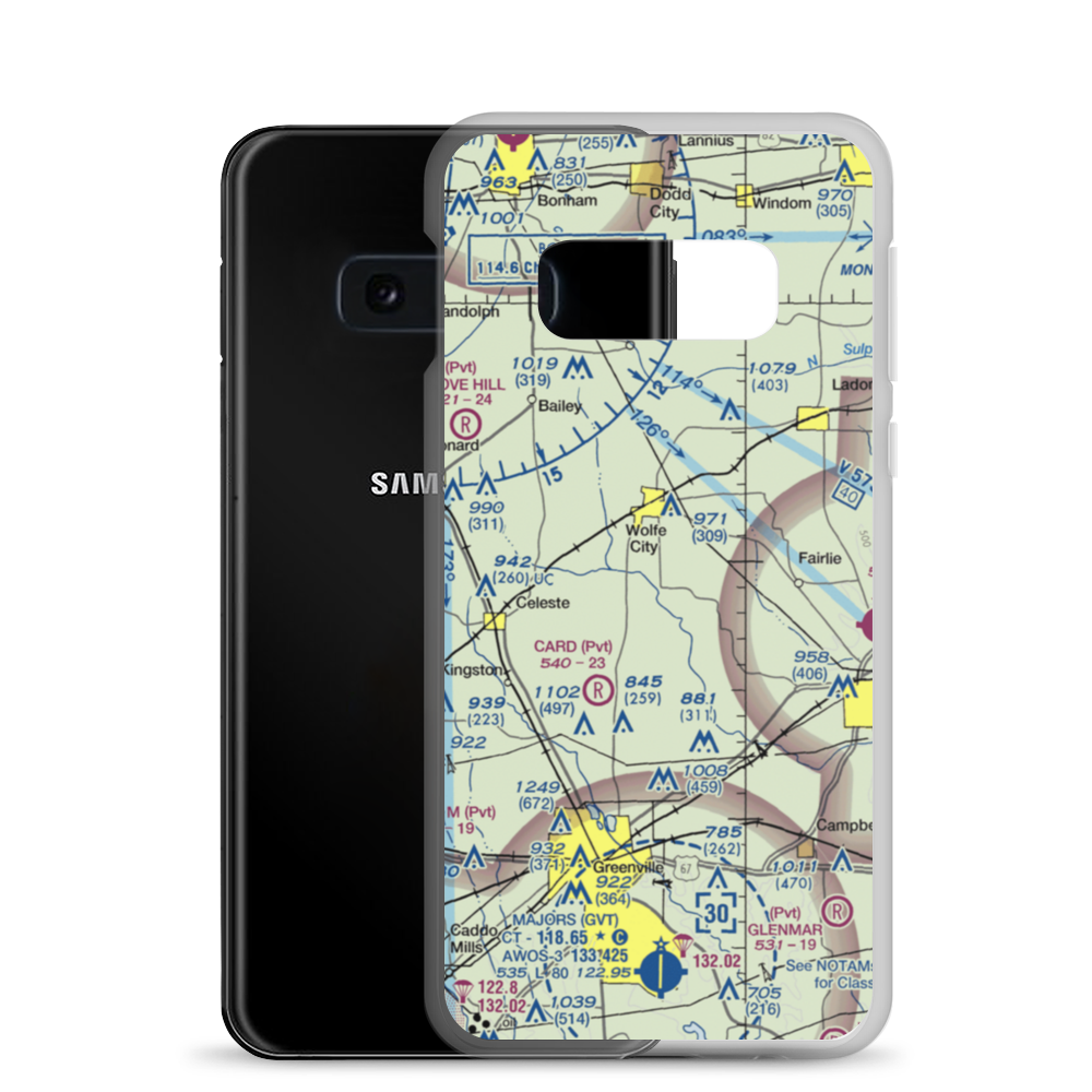 Magee Airport (42TX) VFR Sectional Samsung Case Samsung Galaxy S10e model shown