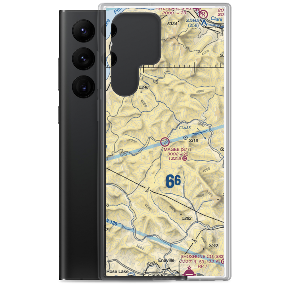 Magee Airport (S77) VFR Sectional Samsung Case Samsung Galaxy S22 Ultra model shown