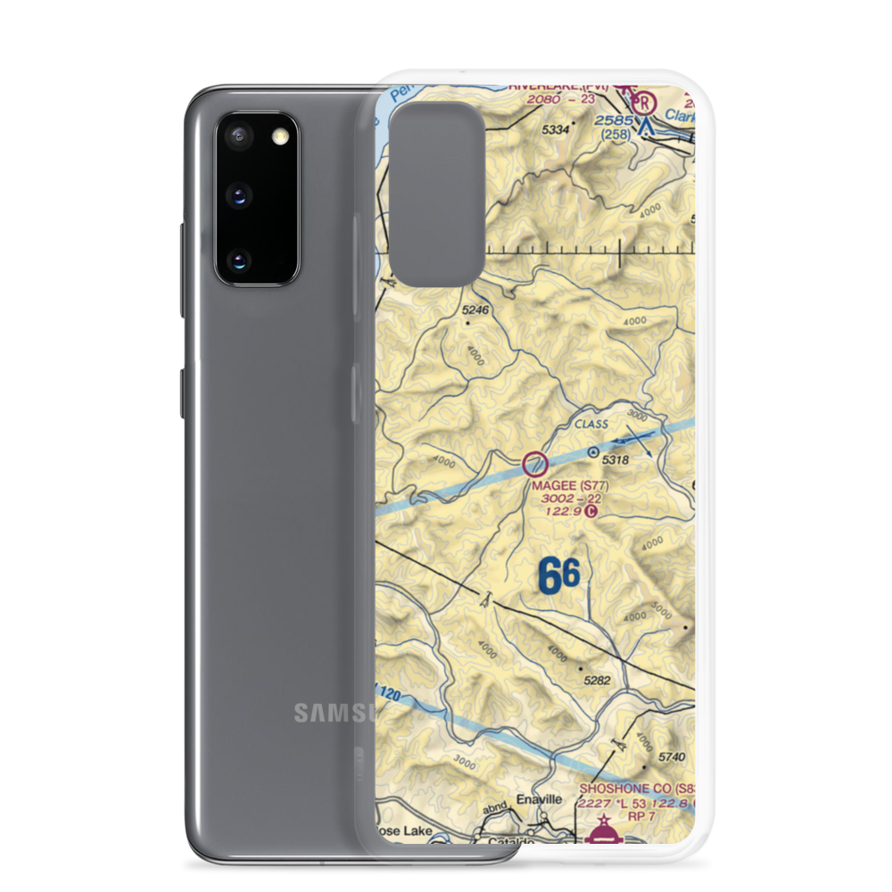 Magee Airport (S77) VFR Sectional Samsung Case Samsung Galaxy S20 model shown