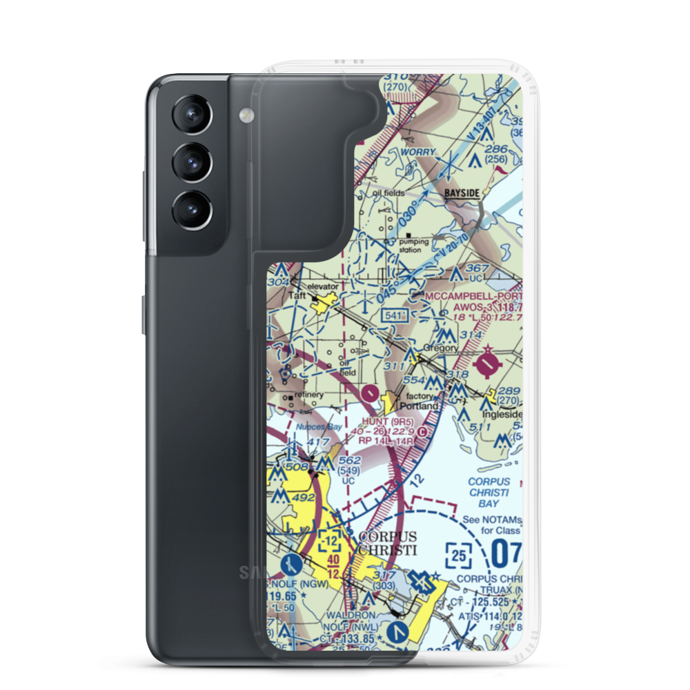Magee Airport (TE87) VFR Sectional Samsung Case Samsung Galaxy S21 model shown