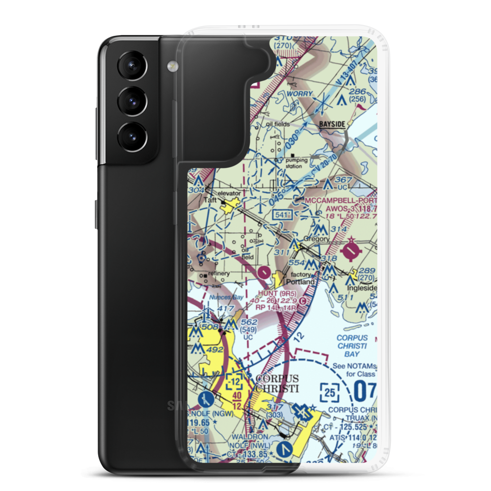 Magee Airport (TE87) VFR Sectional Samsung Case Samsung Galaxy S21 Plus model shown