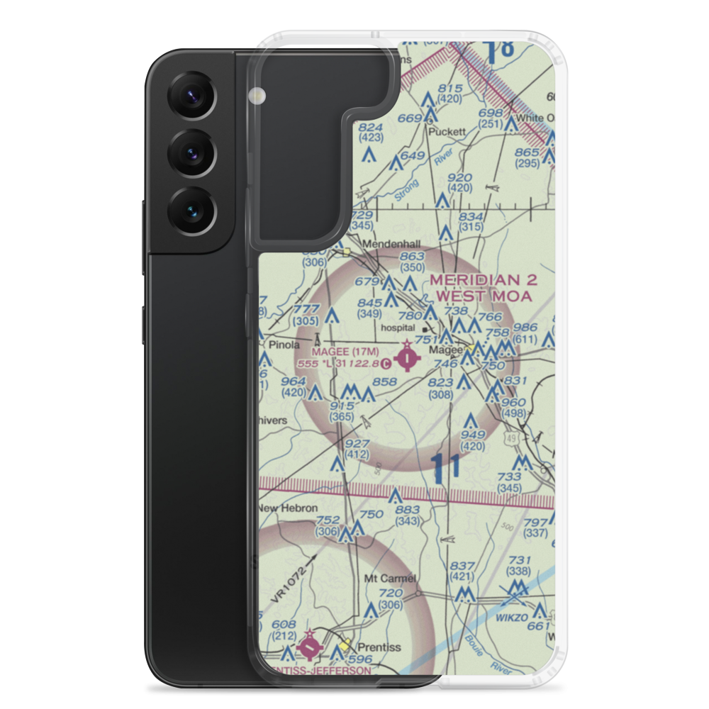 Magee Municipal Airport (17M) VFR Sectional Samsung Case Samsung Galaxy S22 Plus model shown