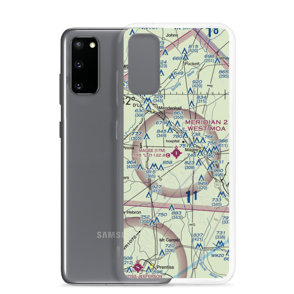 Magee Municipal Airport (17M) VFR Sectional Samsung Case Samsung Galaxy S20 model shown