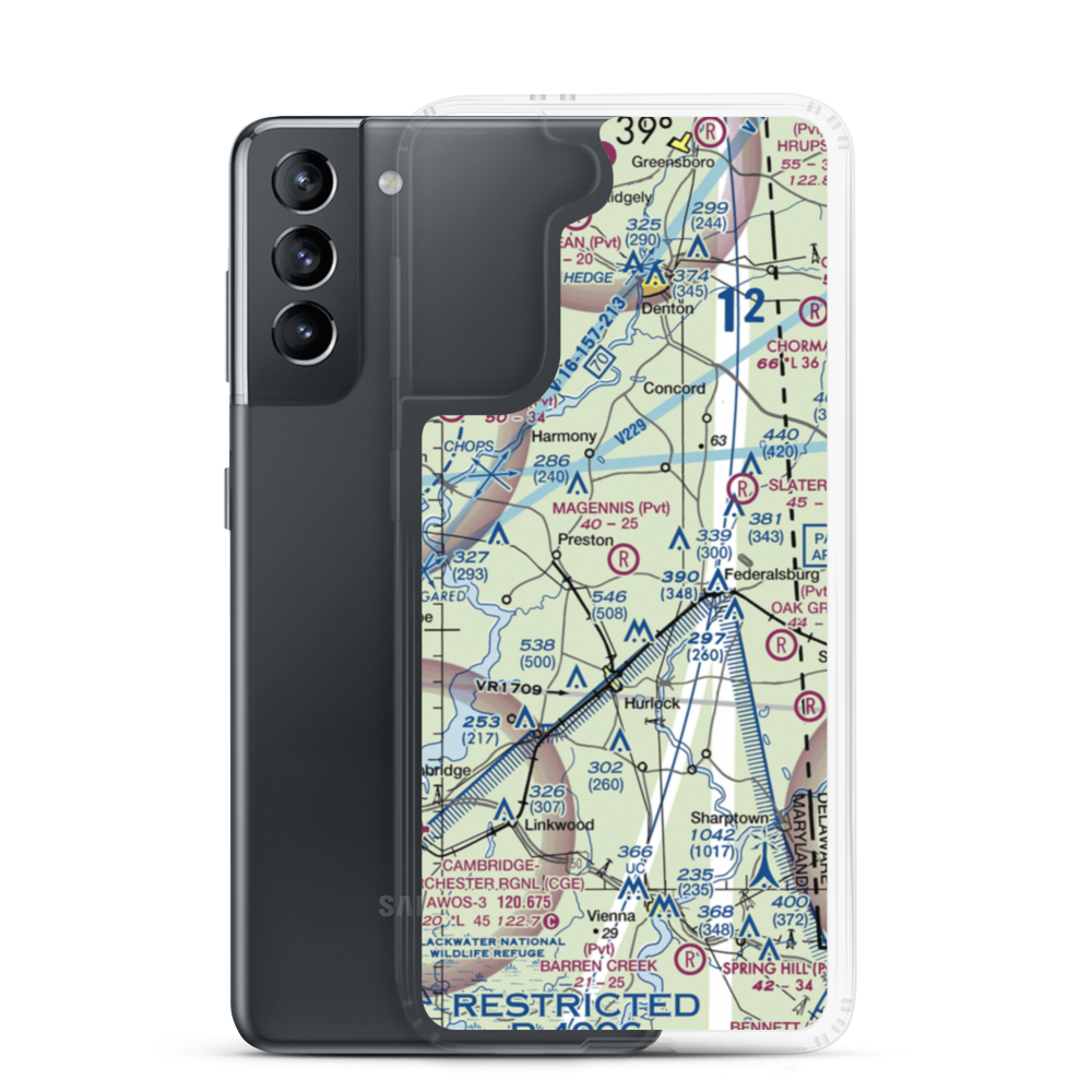 Magennis Farm Airport (7MD1) VFR Sectional Samsung Case Samsung Galaxy S21 model shown