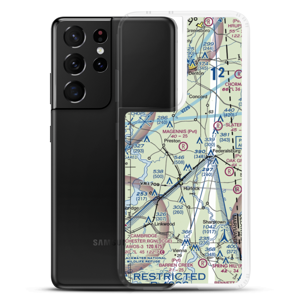 Magennis Farm Airport (7MD1) VFR Sectional Samsung Case Samsung Galaxy S21 Ultra model shown