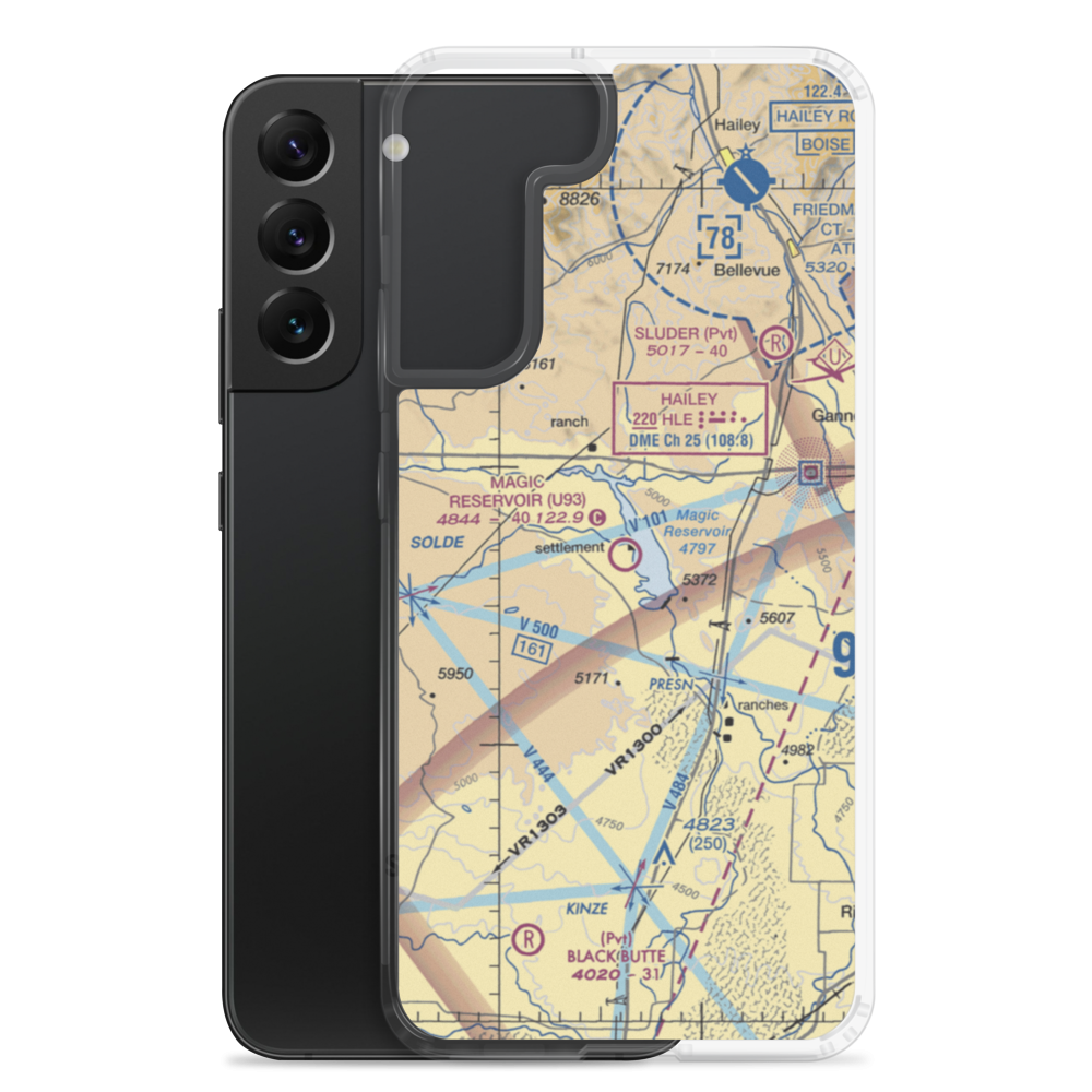 Magic Reservoir Airport (U93) VFR Sectional Samsung Case Samsung Galaxy S22 Plus model shown