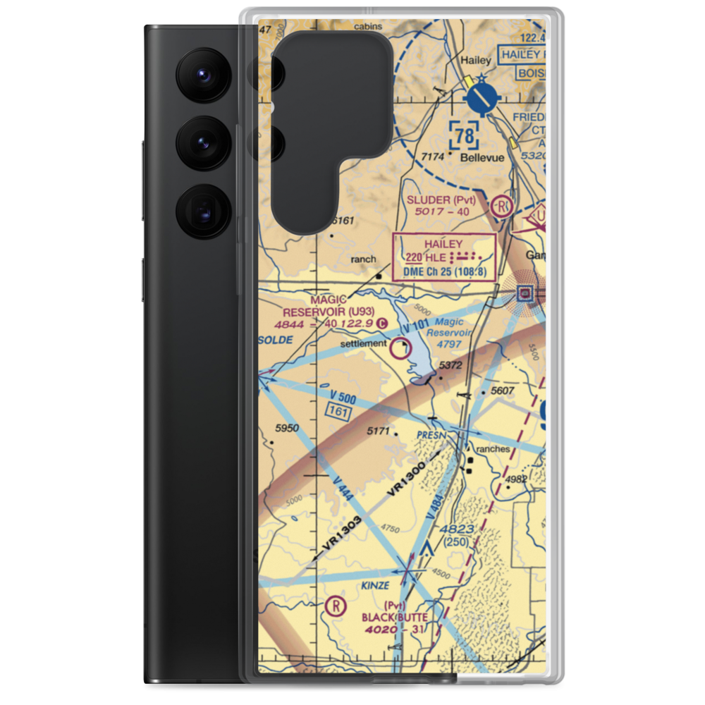 Magic Reservoir Airport (U93) VFR Sectional Samsung Case Samsung Galaxy S22 Ultra model shown