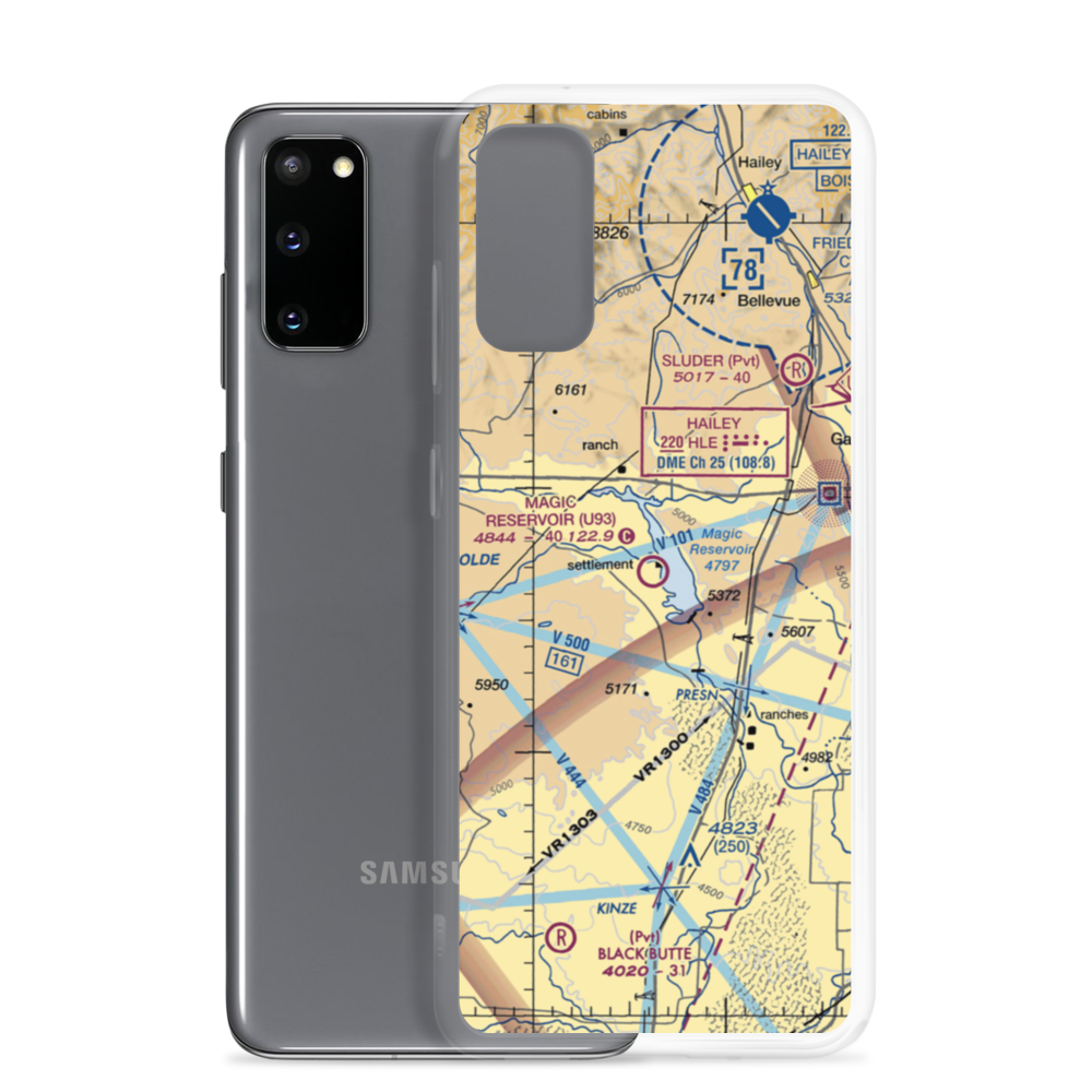 Magic Reservoir Airport (U93) VFR Sectional Samsung Case Samsung Galaxy S20 model shown