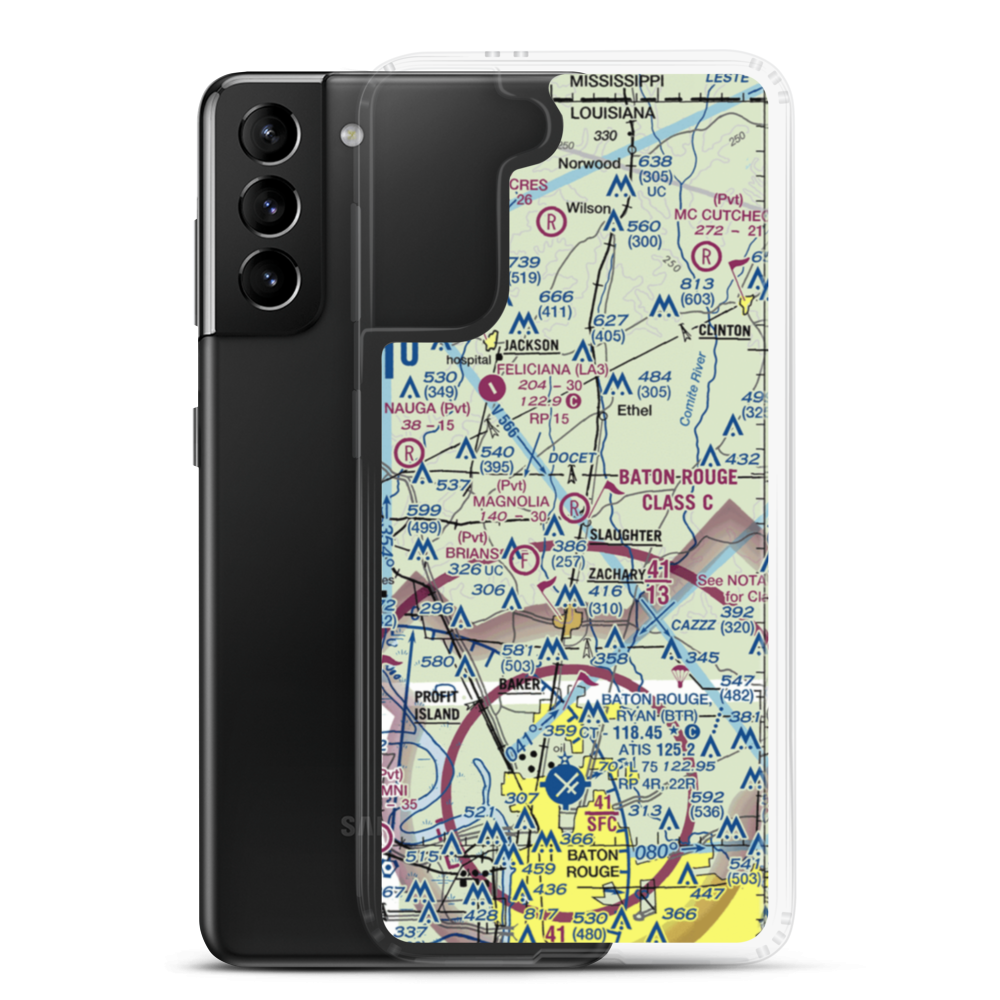 Magnolia Airpark (LS77) VFR Sectional Samsung Case Samsung Galaxy S21 Plus model shown
