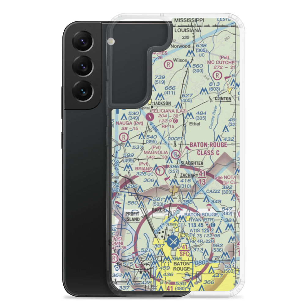 Magnolia Airpark (LS77) VFR Sectional Samsung Case Samsung Galaxy S22 Plus model shown