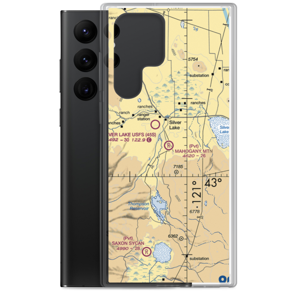 Mahogany Mtn. Airport (1JY2) VFR Sectional Samsung Case Samsung Galaxy S22 Ultra model shown