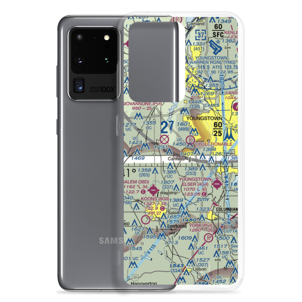 Mahoning County Joint Vocational School Airport (7OH5) VFR Sectional Samsung Case Samsung Galaxy S20 Ultra model shown