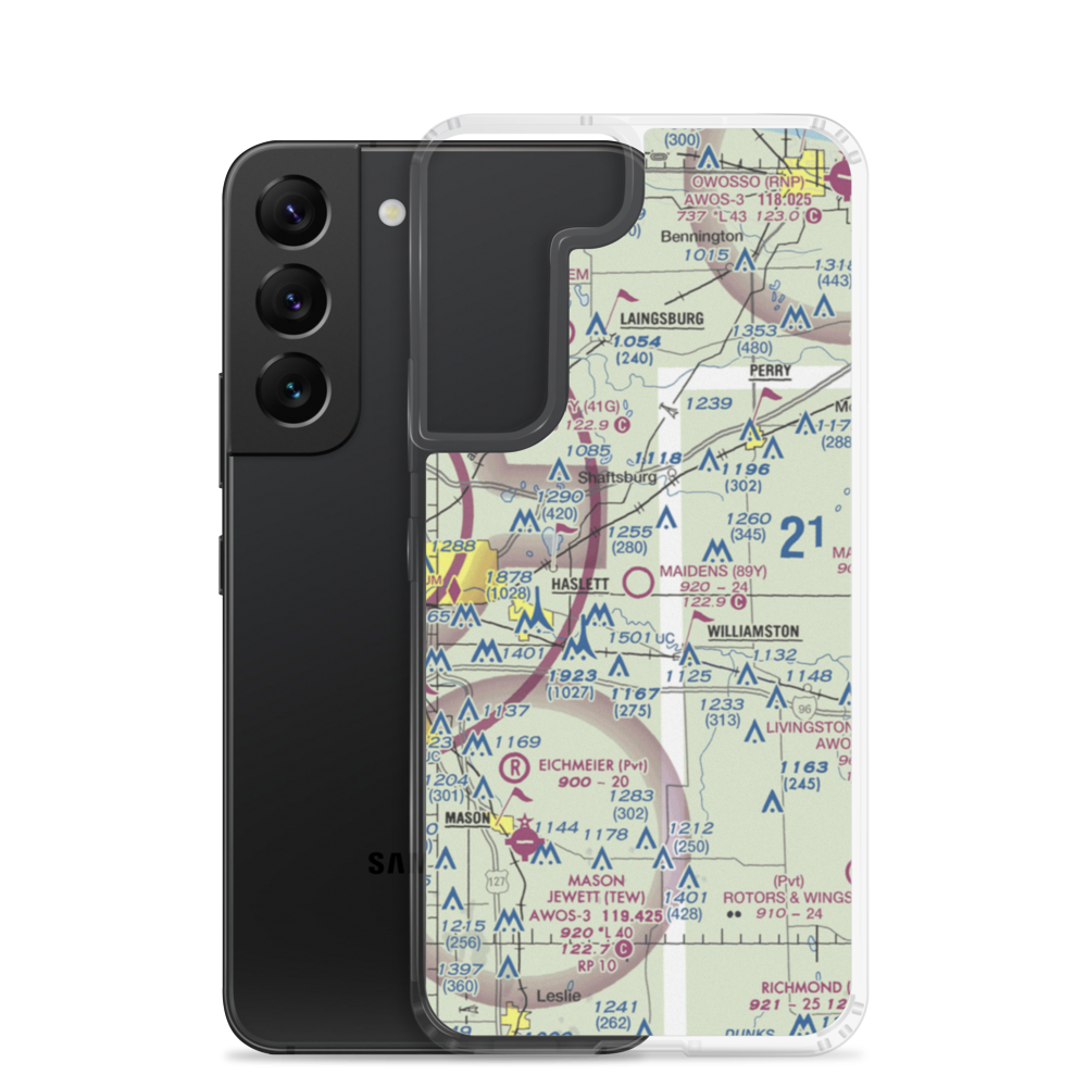 Maidens Airport (89Y) VFR Sectional Samsung Case Samsung Galaxy S22 model shown