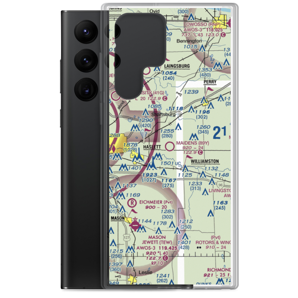 Maidens Airport (89Y) VFR Sectional Samsung Case Samsung Galaxy S22 Ultra model shown