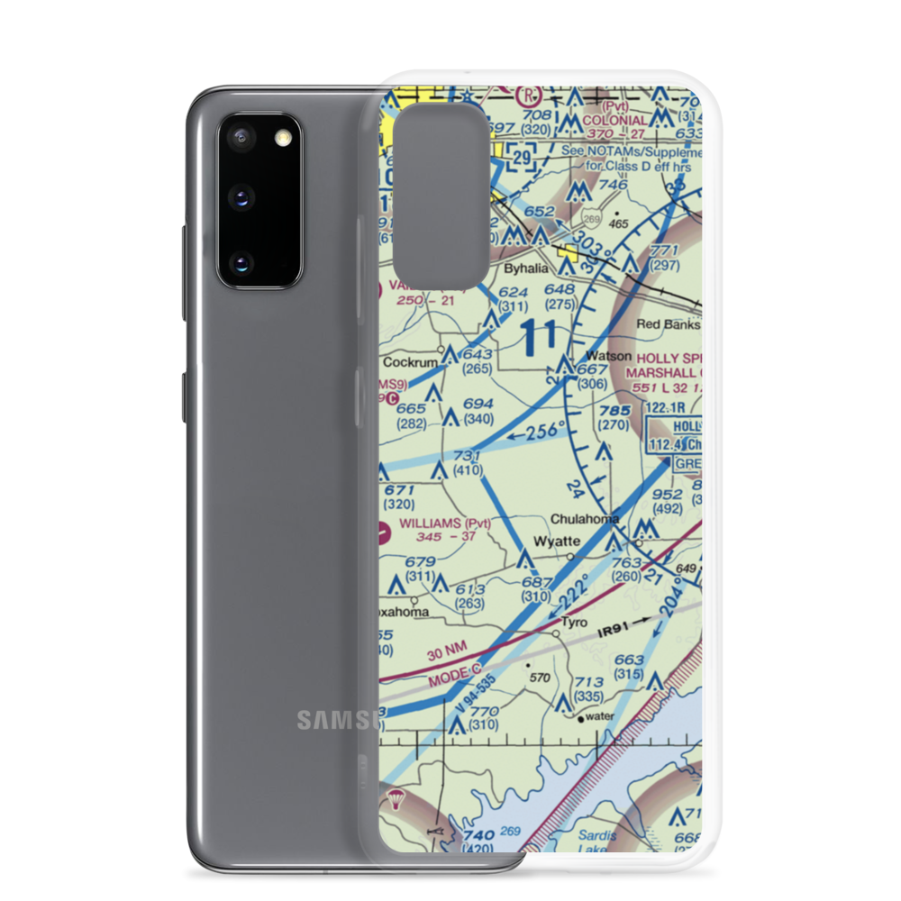Maidment Field (7MS3) VFR Sectional Samsung Case Samsung Galaxy S20 model shown