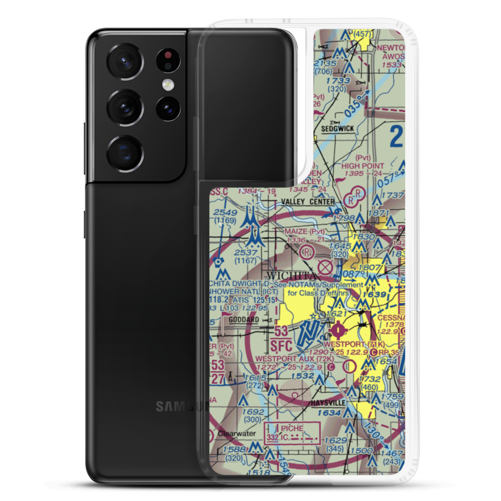 Maize Airport (70K) VFR Sectional Samsung Case Samsung Galaxy S21 Ultra model shown
