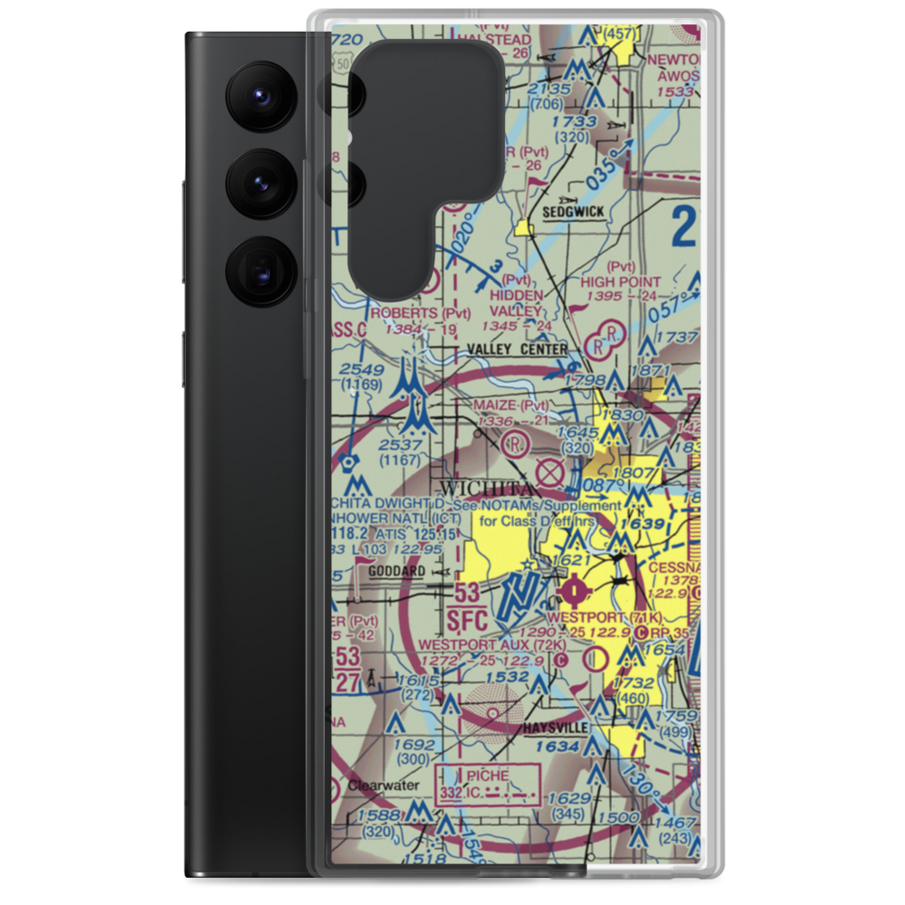 Maize Airport (70K) VFR Sectional Samsung Case Samsung Galaxy S22 Ultra model shown